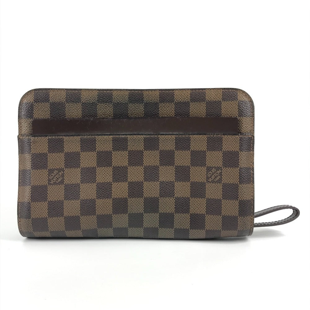 LOUIS VUITTON N51993 Damier Saint Louis Clutch Bag, Pouch with Strap, Second Bag, Damier Canvas, Unisex, Ebene, Brown