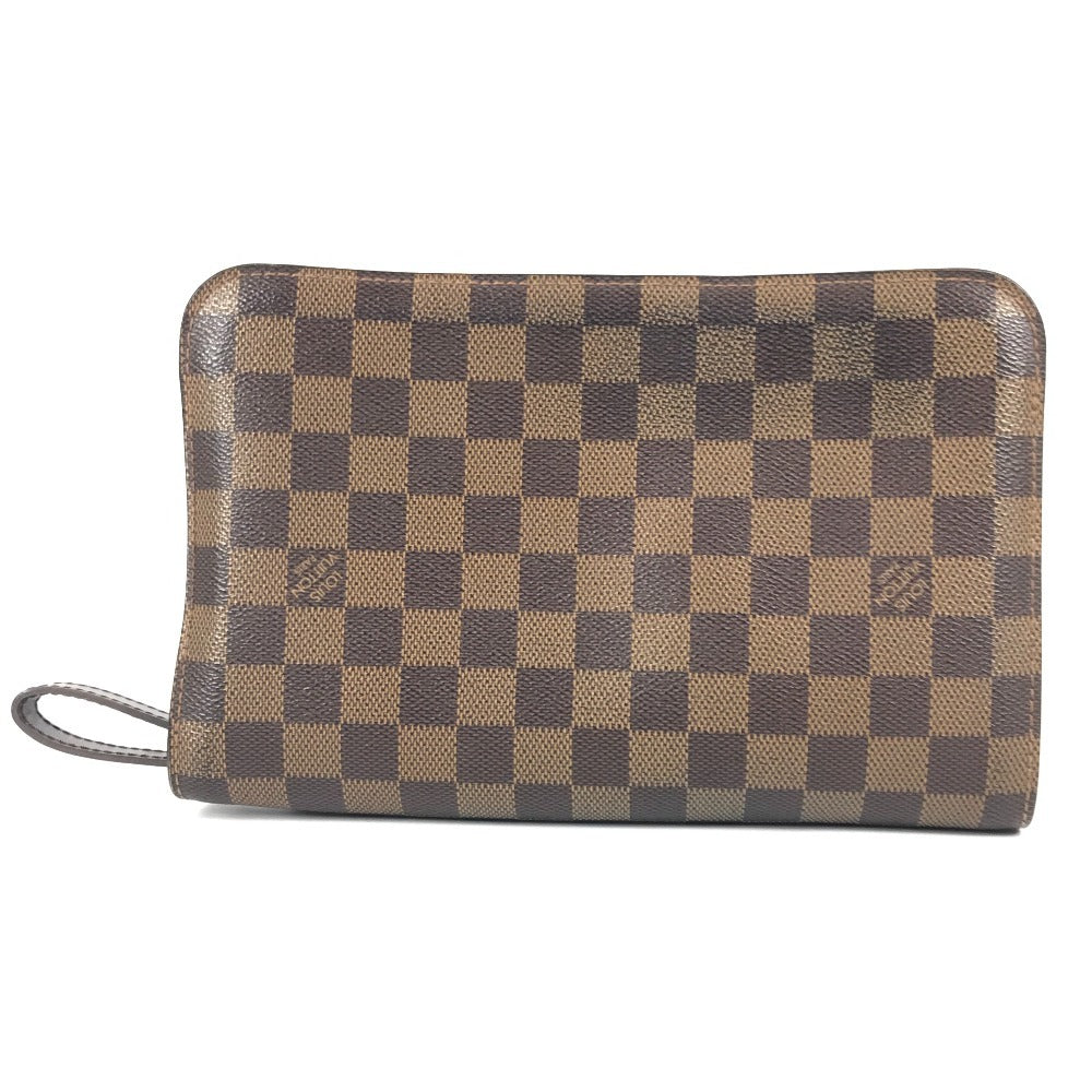 LOUIS VUITTON N51993 Damier Saint Louis Clutch Bag, Pouch with Strap, Second Bag, Damier Canvas, Unisex, Ebene, Brown