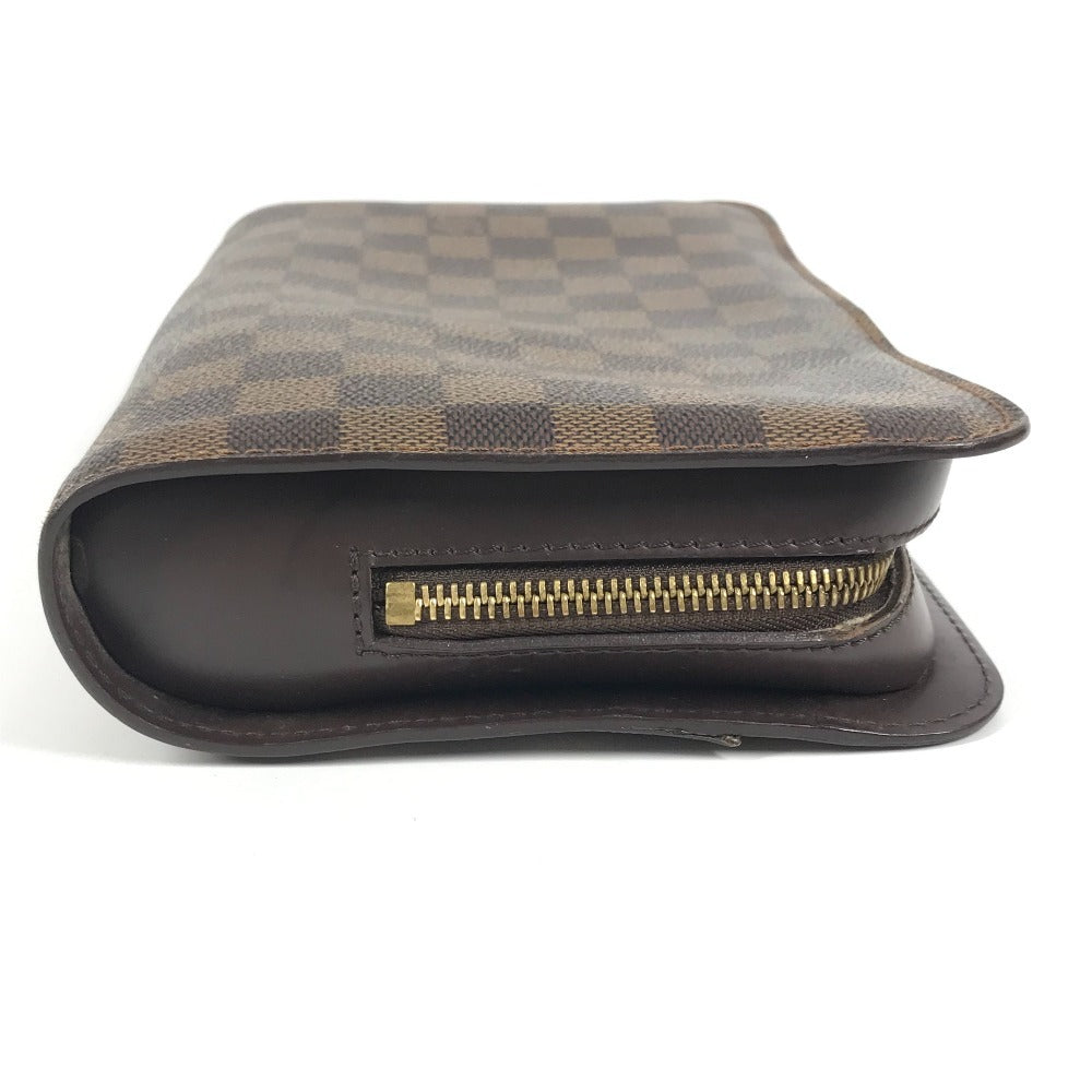 LOUIS VUITTON N51993 Damier Saint Louis Clutch Bag, Pouch with Strap, Second Bag, Damier Canvas, Unisex, Ebene, Brown