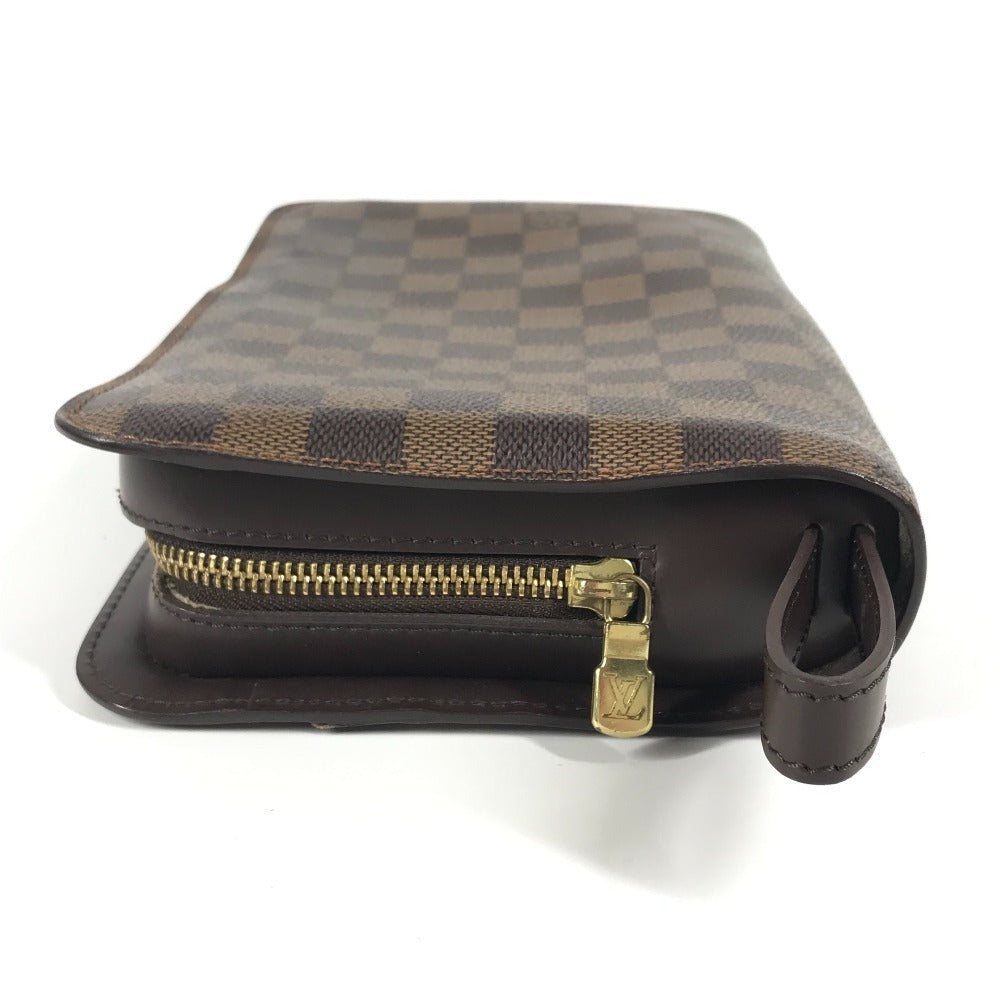 LOUIS VUITTON N51993 Damier Saint Louis Clutch Bag, Pouch with Strap, Second Bag, Damier Canvas, Unisex, Ebene, Brown