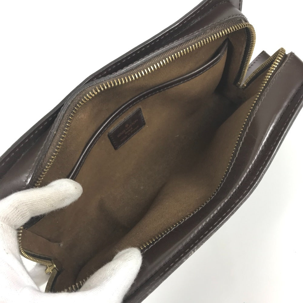 LOUIS VUITTON N51993 Damier Saint Louis Clutch Bag, Pouch with Strap, Second Bag, Damier Canvas, Unisex, Ebene, Brown
