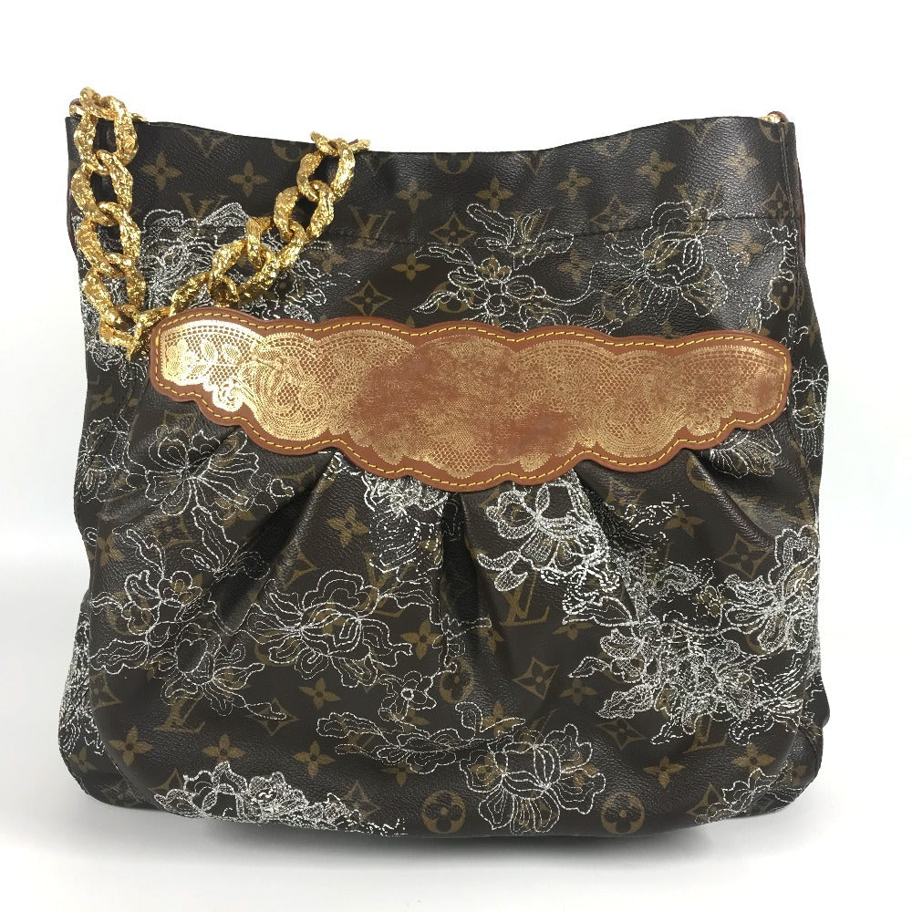 LOUIS VUITTON M95406 Monogram Dante Felsen Shoulder Tote Bag, Chain Bag, Monogram Canvas, Unisex, Argent, White