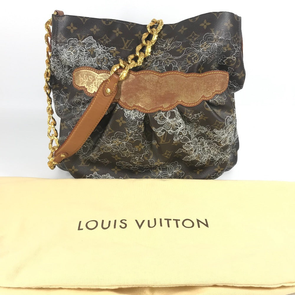 LOUIS VUITTON M95406 Monogram Dante Felsen Shoulder Tote Bag, Chain Bag, Monogram Canvas, Unisex, Argent, White