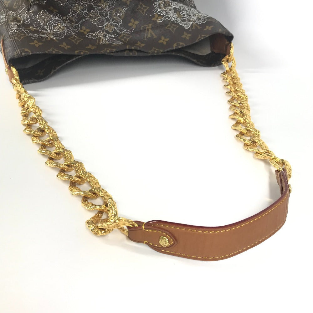LOUIS VUITTON M95406 Monogram Dante Felsen Shoulder Tote Bag, Chain Bag, Monogram Canvas, Unisex, Argent, White