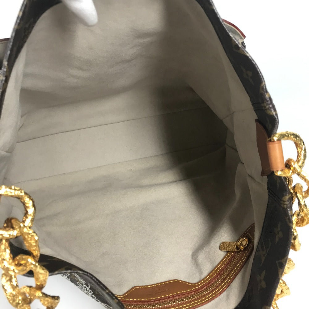 LOUIS VUITTON M95406 Monogram Dante Felsen Shoulder Tote Bag, Chain Bag, Monogram Canvas, Unisex, Argent, White