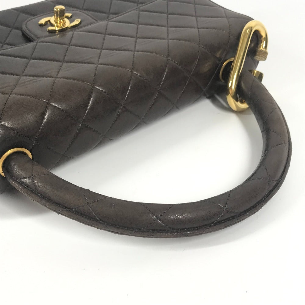 CHANEL Matelasse Quilted Parent-Child Bag with CC Coco Mark Logo, Tote Bag, Flap, Carabiner, Handbag, Lambskin, Black, Women's