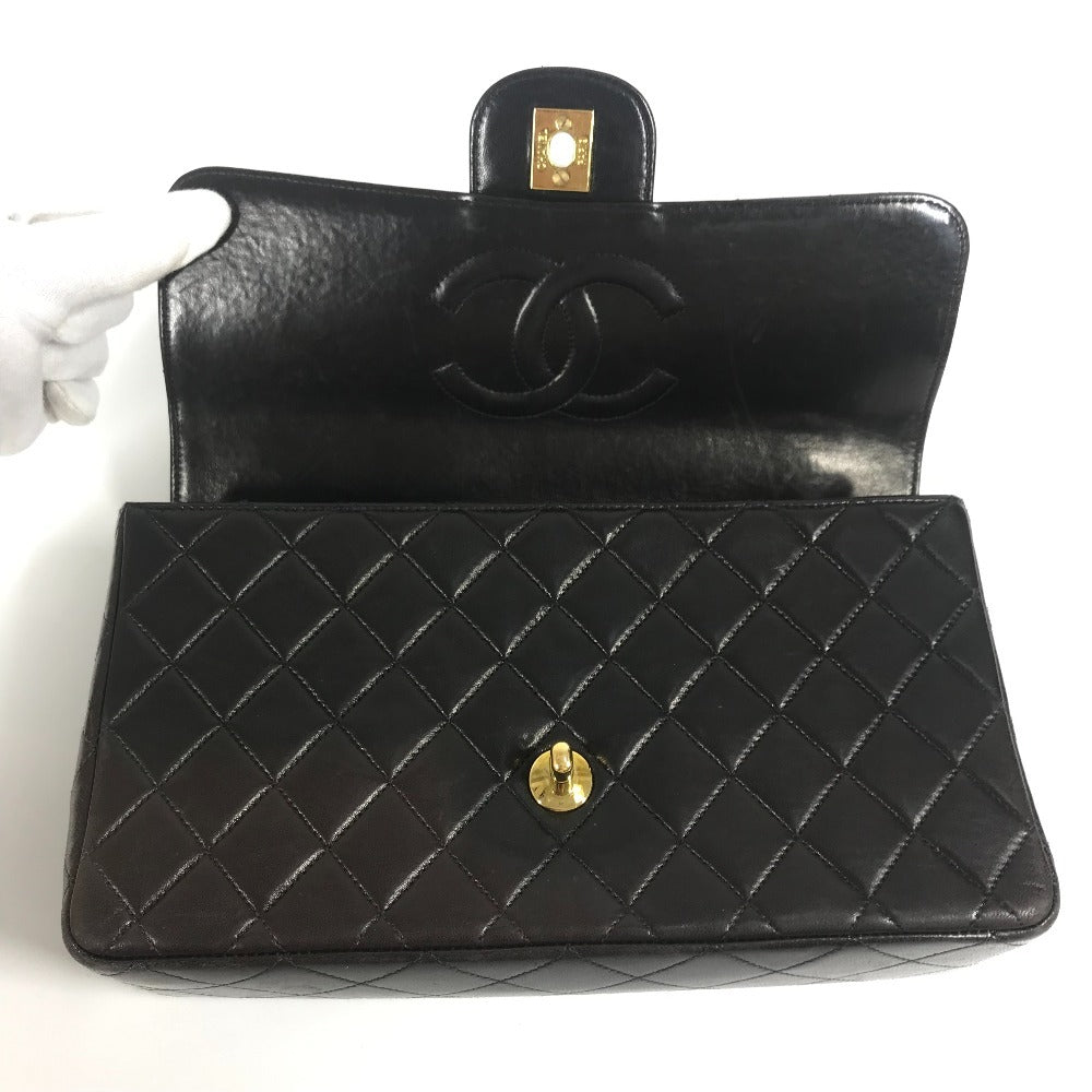 CHANEL Matelasse Quilted Parent-Child Bag with CC Coco Mark Logo, Tote Bag, Flap, Carabiner, Handbag, Lambskin, Black, Women's