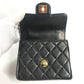 CHANEL Matelasse Quilted Parent-Child Bag with CC Coco Mark Logo, Tote Bag, Flap, Carabiner, Handbag, Lambskin, Black, Women's