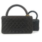 CHANEL Matelasse Quilted Parent-Child Bag with CC Coco Mark Logo, Tote Bag, Flap, Carabiner, Handbag, Lambskin, Black, Women's