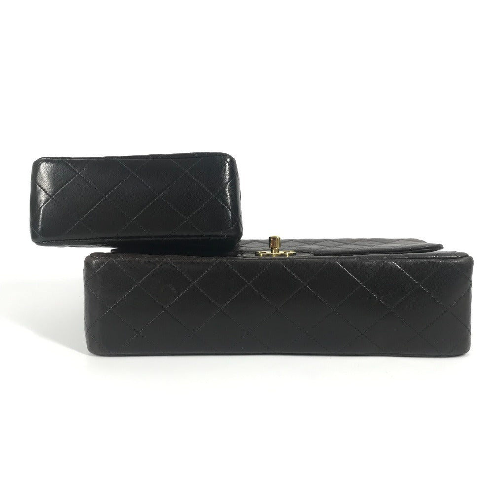 CHANEL Matelasse Quilted Parent-Child Bag with CC Coco Mark Logo, Tote Bag, Flap, Carabiner, Handbag, Lambskin, Black, Women's