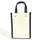 JIMMY CHOO Studded Mini N/S Tote CZM Mini N/S Logo Tote Bag, Two-Tone Leather/Canvas Handbag, Unisex, Black