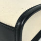 JIMMY CHOO Studded Mini N/S Tote CZM Mini N/S Logo Tote Bag, Two-Tone Leather/Canvas Handbag, Unisex, Black