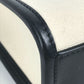 JIMMY CHOO Studded Mini N/S Tote CZM Mini N/S Logo Tote Bag, Two-Tone Leather/Canvas Handbag, Unisex, Black