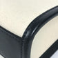 JIMMY CHOO Studded Mini N/S Tote CZM Mini N/S Logo Tote Bag, Two-Tone Leather/Canvas Handbag, Unisex, Black