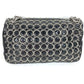 CHANEL Circle Stitch CC Coco Mark Logo Chain Bag, Shoulder Flap Bag, Coated Canvas, Women's, Black