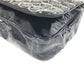 CHANEL Circle Stitch CC Coco Mark Logo Chain Bag, Shoulder Flap Bag, Coated Canvas, Women's, Black