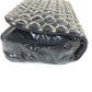 CHANEL Circle Stitch CC Coco Mark Logo Chain Bag, Shoulder Flap Bag, Coated Canvas, Women's, Black