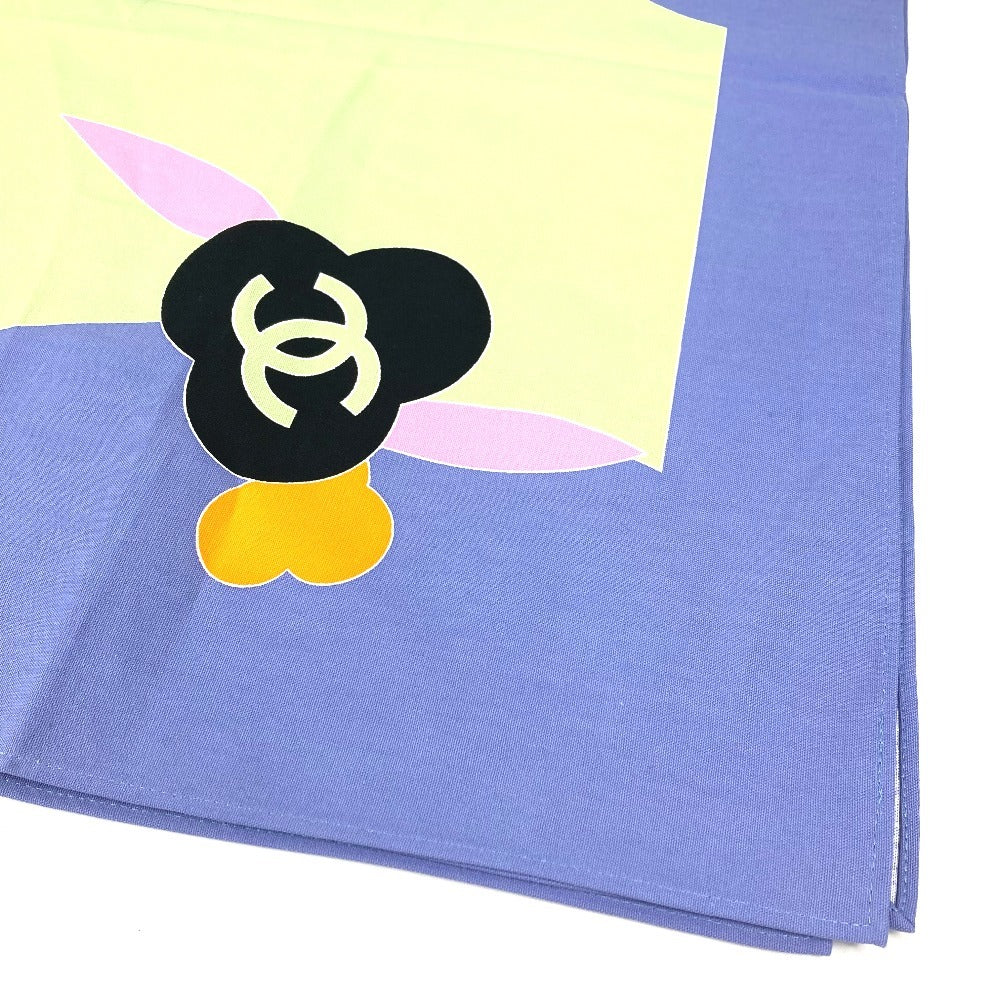 CHANEL Camellia Interior CC Coco Mark Logo Living Goods Dining Room Rectangular Multi-Cover Cloth Towel Cotton Women's Purple