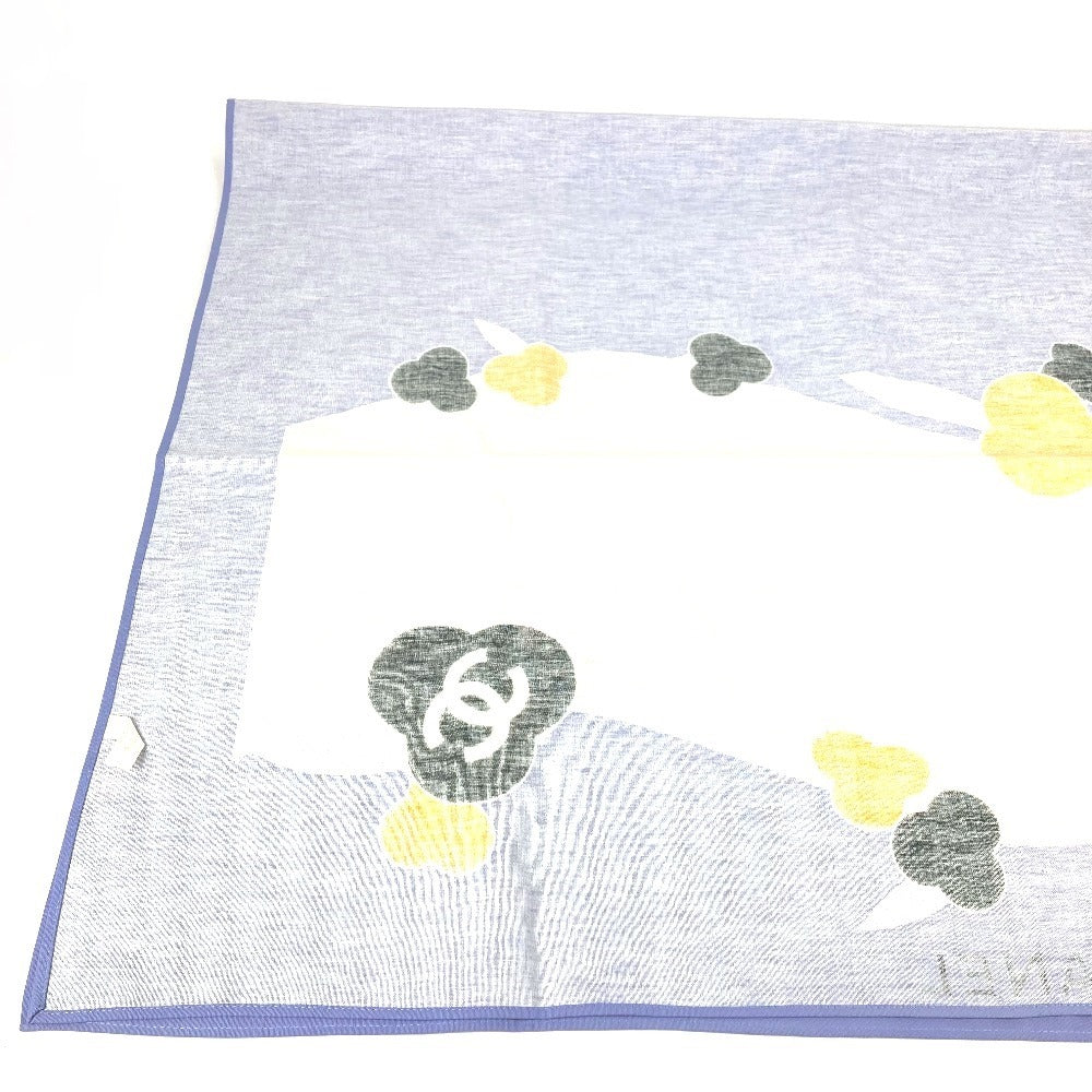 CHANEL Camellia Interior CC Coco Mark Logo Living Goods Dining Room Rectangular Multi-Cover Cloth Towel Cotton Women's Purple