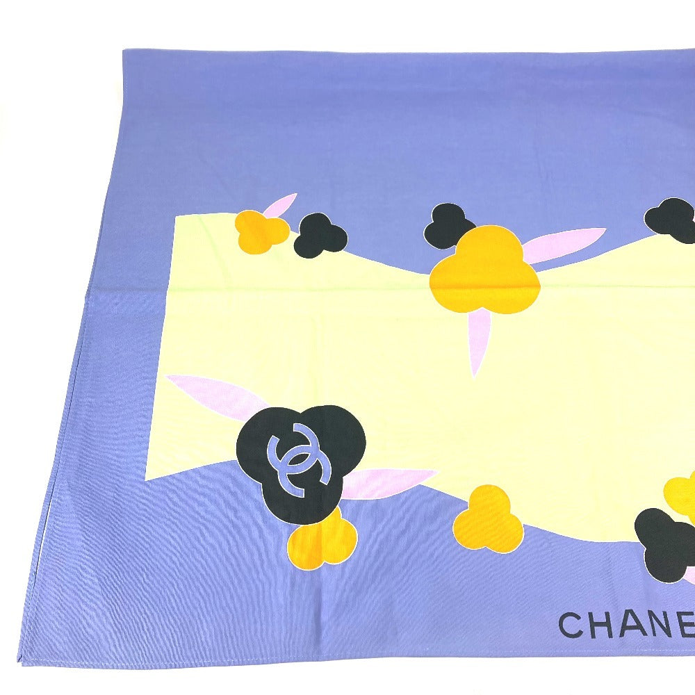 CHANEL Camellia Interior CC Coco Mark Logo Living Goods Dining Room Rectangular Multi-Cover Cloth Towel Cotton Women's Purple