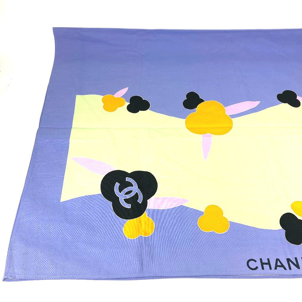 CHANEL Camellia Interior CC Coco Mark Logo Living Goods Dining Room Rectangular Multi-Cover Cloth Towel Cotton Women's Purple