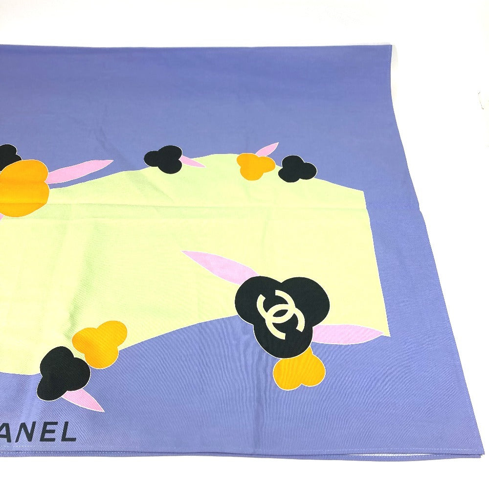 CHANEL Camellia Interior CC Coco Mark Logo Living Goods Dining Room Rectangular Multi-Cover Cloth Towel Cotton Women's Purple