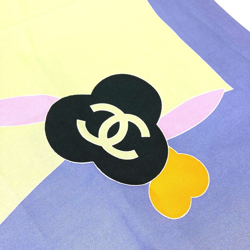 CHANEL Camellia Interior CC Coco Mark Logo Living Goods Dining Room Rectangular Multi-Cover Cloth Towel Cotton Women's Purple