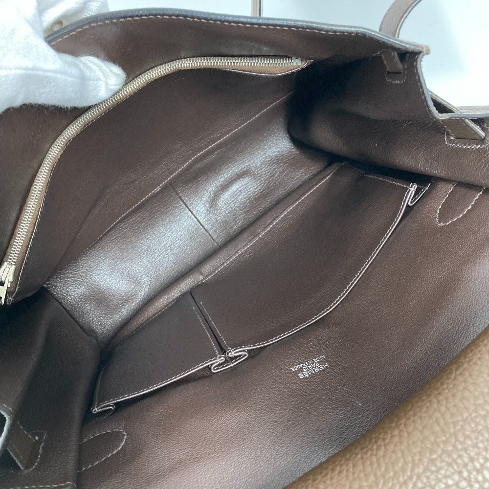 HERMES Gypsiere 34 Crossbody Flap Shoulder Bag in Taurillon Clemence Leather, Dark Brown, Unisex