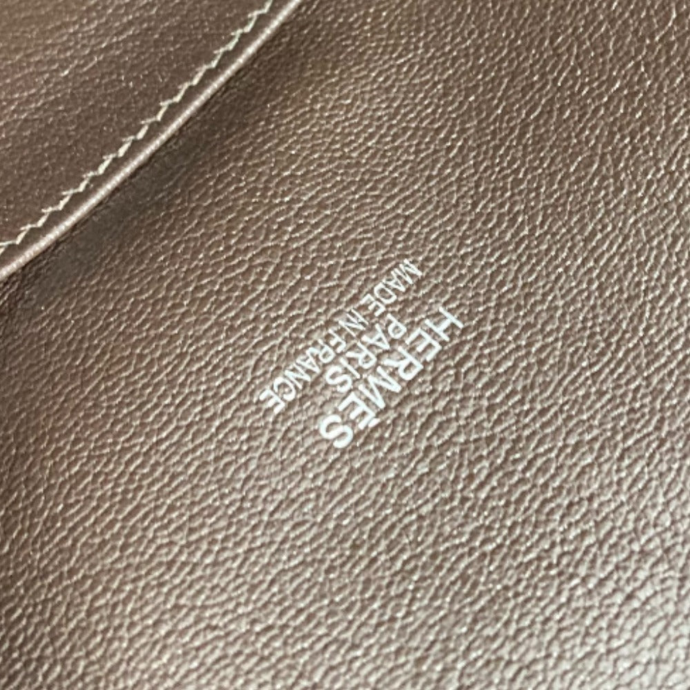 HERMES Gypsiere 34 Crossbody Flap Shoulder Bag in Taurillon Clemence Leather, Dark Brown, Unisex