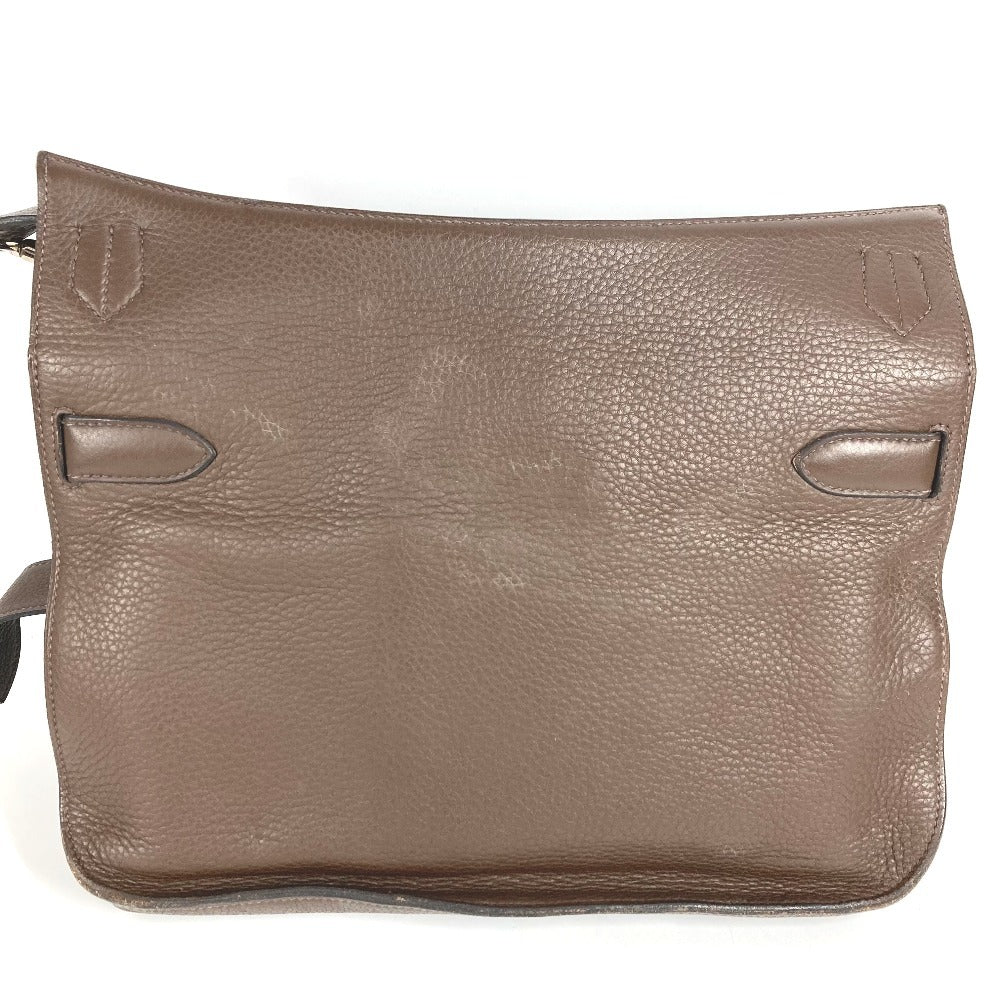 HERMES Gypsiere 34 Crossbody Flap Shoulder Bag in Taurillon Clemence Leather, Dark Brown, Unisex