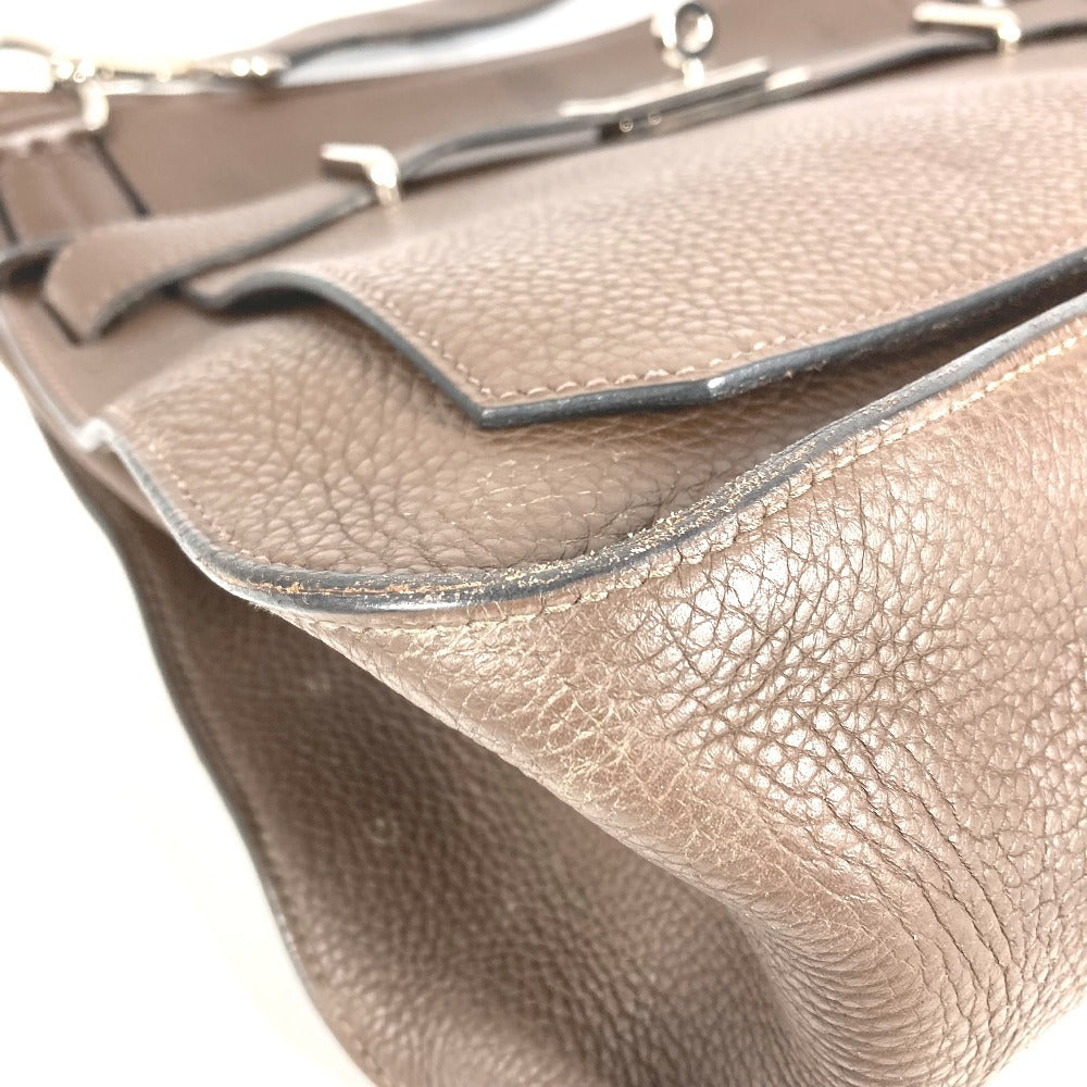 HERMES Gypsiere 34 Crossbody Flap Shoulder Bag in Taurillon Clemence Leather, Dark Brown, Unisex