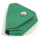 HERMES Triangle Levain Quatre Verso Coin Purse Wallet, Leather, Unisex, Green