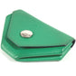HERMES Triangle Levain Quatre Verso Coin Purse Wallet, Leather, Unisex, Green