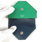 HERMES Triangle Levain Quatre Verso Coin Purse Wallet, Leather, Unisex, Green