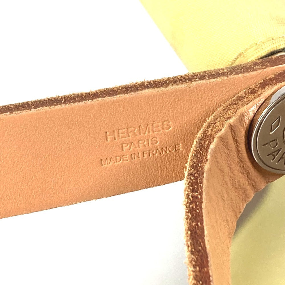 HERMES Bicolor Cabag Elan PM Cabag Elan PM Shoulder Bag/Tote Bag in Leather/Canvas, Unisex, Beige