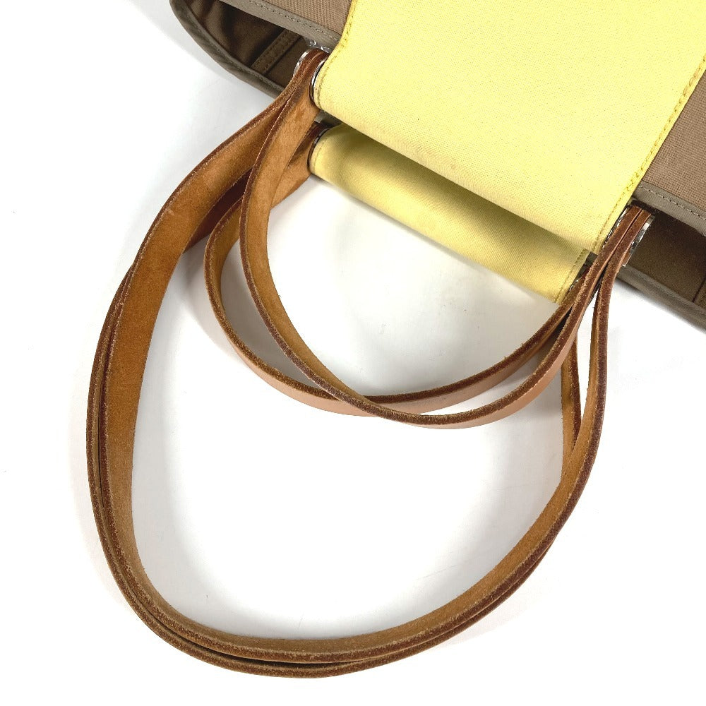 HERMES バイカラー カバックエランPM カバックエラン PM ショルダーバッグ カバン 肩掛け トートバッグ レザー/キャンバス ユニセックス ベージュ