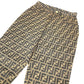 FENDI vintage Zucca logo Long pants, trousers, apparel, bottoms Pants polyester / cotton Brown Used
