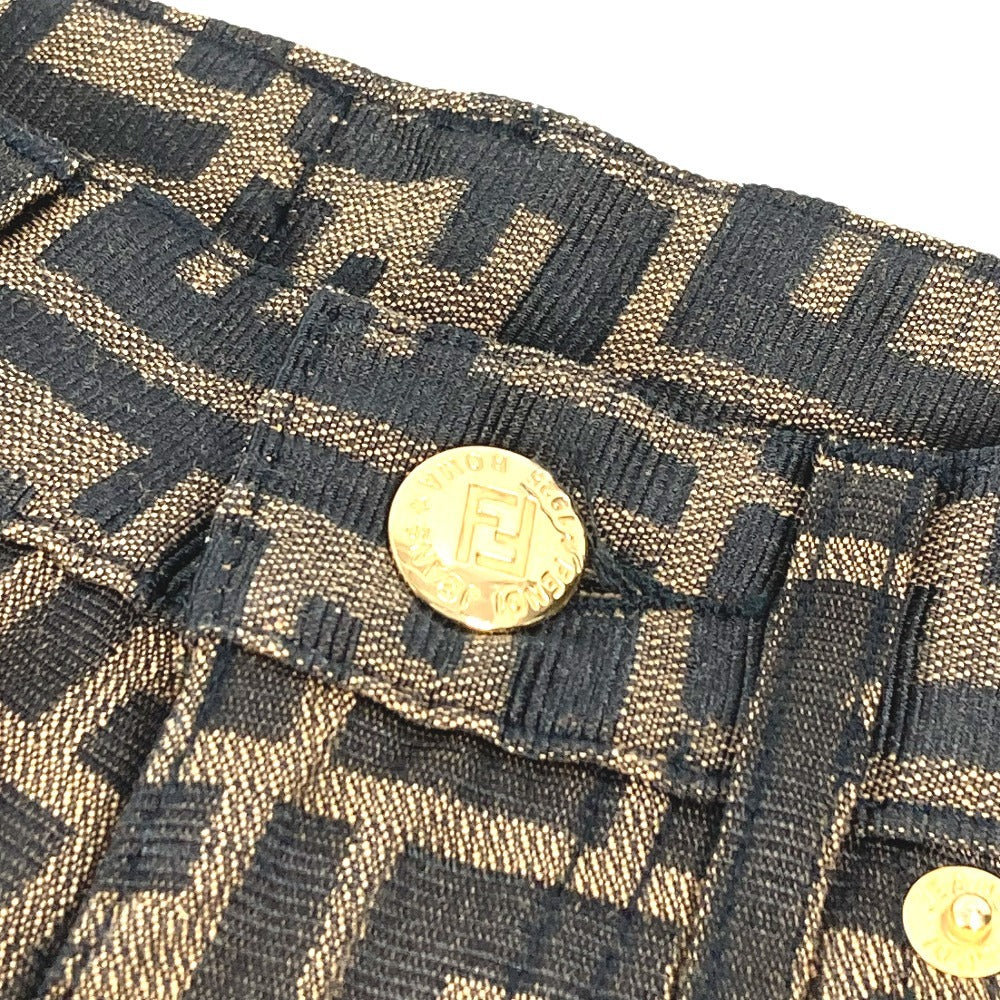 FENDI vintage Zucca logo Long pants, trousers, apparel, bottoms Pants polyester / cotton Brown Used