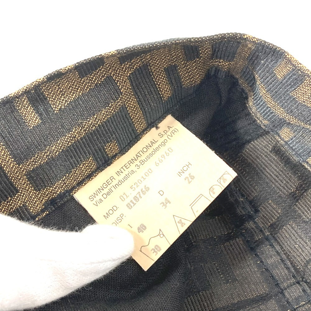 FENDI vintage Zucca logo Long pants, trousers, apparel, bottoms Pants polyester / cotton Brown Used