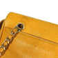 Vintage CHANEL CC Coco Mark Logo Triple Coco Shoulder Tote Bag with Double Chain, Caviar Leather, Yellow