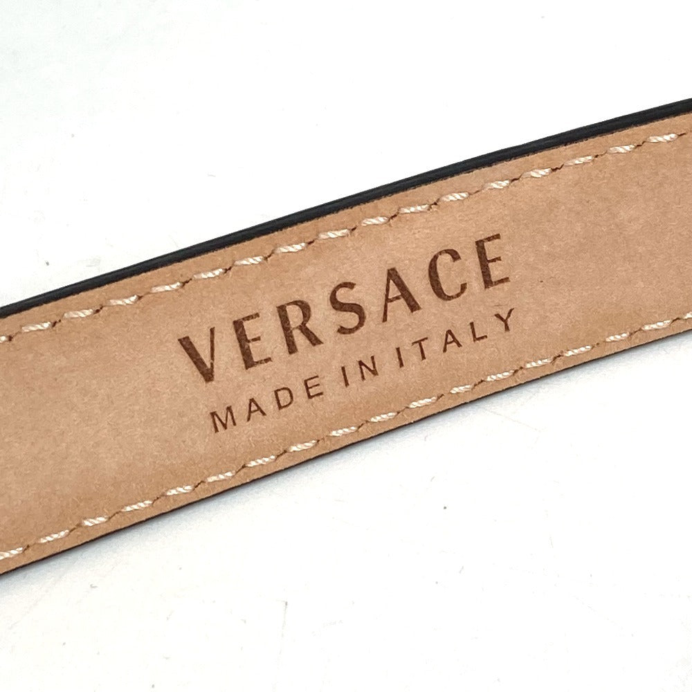 VERSACE Thin belt medusa logo Accessories Buckle Belt for Bottoms belt Leather Red Used