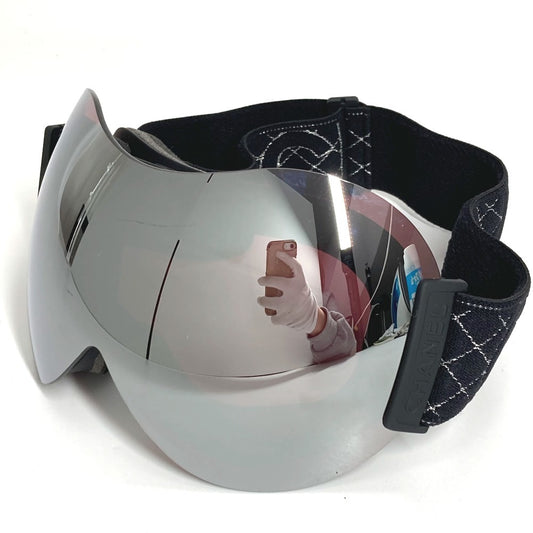 CHANEL Sports Snowboarding Skiing goggles glasses glasses eyewear glasses sunglasses Plastic / Rubber Black/BrownBased Used
