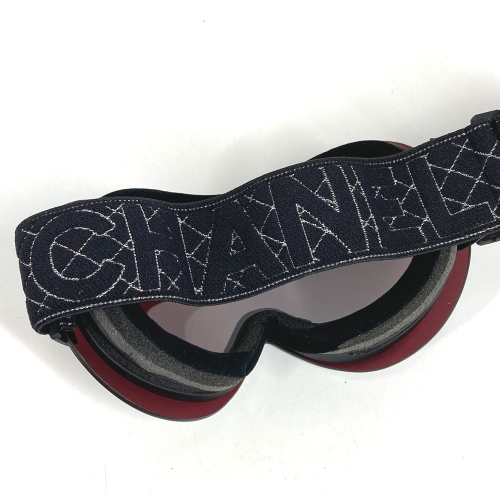 CHANEL Sports Snowboarding Skiing goggles glasses glasses eyewear glasses sunglasses Plastic / Rubber Black/BrownBased Used