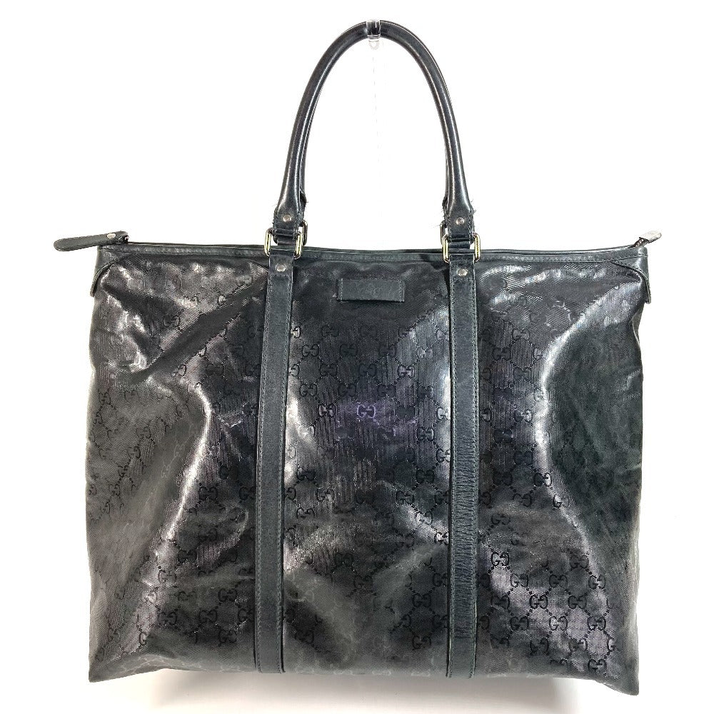 GUCCI 201482 旅行バッグ トラベルバッグ GG インプリメ カバン 肩掛け トートバッグ ボストンバッグ ショルダーバッグ レザー レディース ブラック
