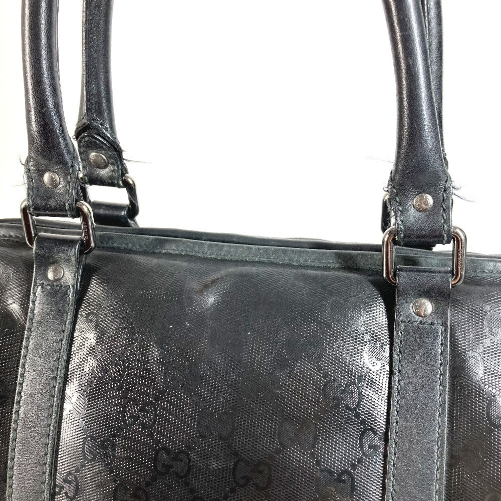 GUCCI 201482 旅行バッグ トラベルバッグ GG インプリメ カバン 肩掛け トートバッグ ボストンバッグ ショルダーバッグ レザー レディース ブラック