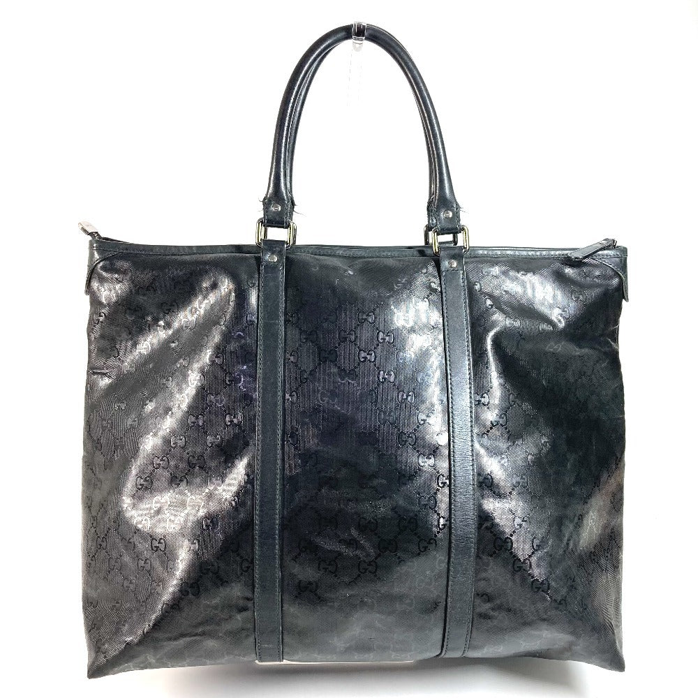 GUCCI 201482 旅行バッグ トラベルバッグ GG インプリメ カバン 肩掛け トートバッグ ボストンバッグ ショルダーバッグ レザー レディース ブラック