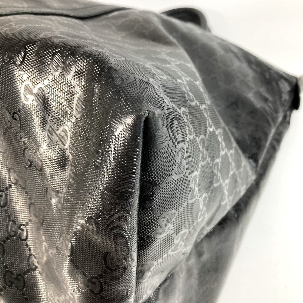 GUCCI 201482 旅行バッグ トラベルバッグ GG インプリメ カバン 肩掛け トートバッグ ボストンバッグ ショルダーバッグ レザー レディース ブラック