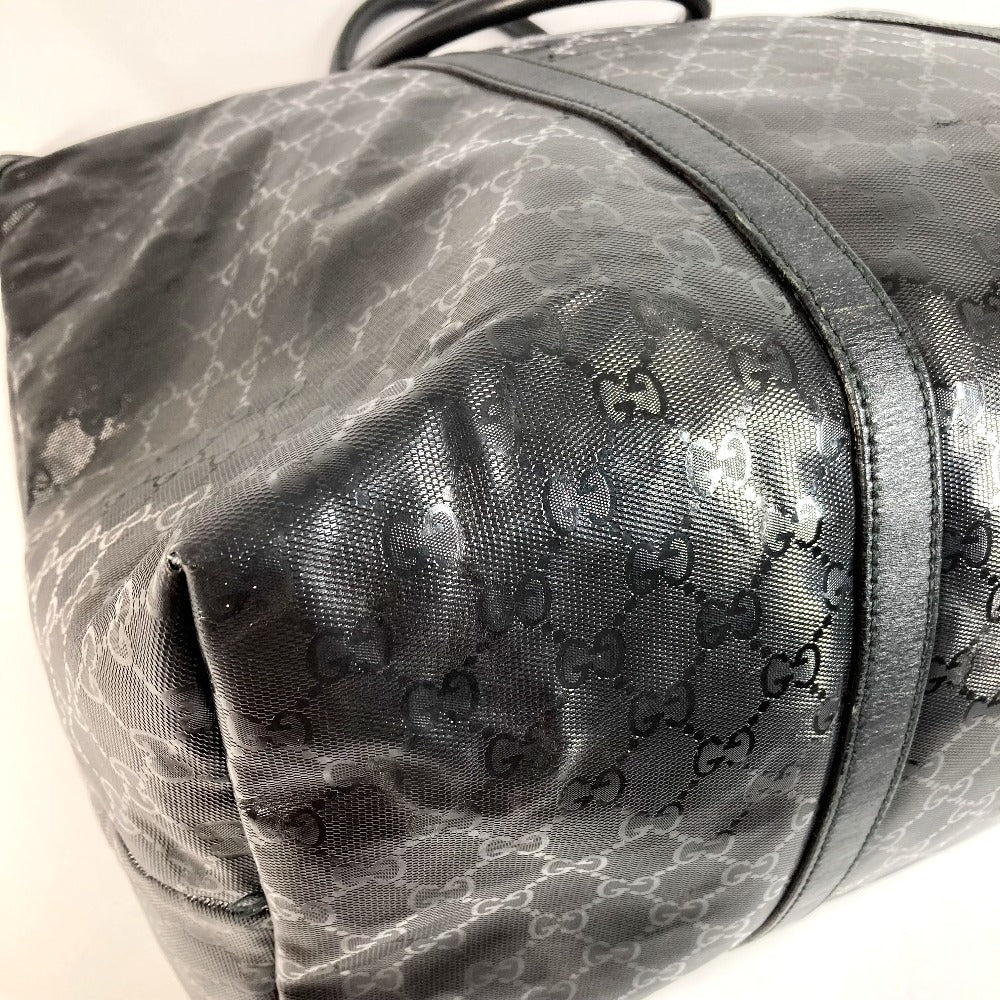 GUCCI 201482 旅行バッグ トラベルバッグ GG インプリメ カバン 肩掛け トートバッグ ボストンバッグ ショルダーバッグ レザー レディース ブラック
