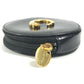 CARTIER Panther Logo Compact Wallet with Round Zipper, Unisex Leather, Black