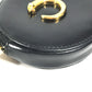 CARTIER Panther Logo Compact Wallet with Round Zipper, Unisex Leather, Black
